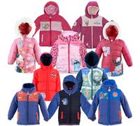 Characters Cartoons - Fille Enfant - Veste Parka Veste Doudoune Synthétique avec Capuche - Automne Hiver - Licence Officielle, bleu, 8 ans