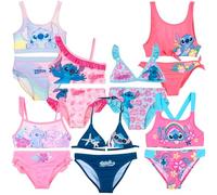 Characters Cartoons - Fille - Maillot de bain Bikini 2 pièces Mer Piscine - Licence officielle, 0458 Stitch Bikini Bleu, 7-8 ans