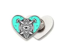 Charade Mystical Imprinting Eyes Heart Broche en métal