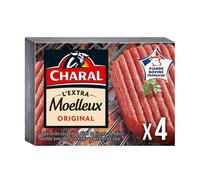 CHARAL Steak Haché de boeuf extra,moelleux x4 400g