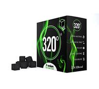 Charbon de bois 320° en noix de coco (cubes de 27 mm) pour narguilé et barbecue - 2 kg