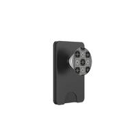 Charbon de Bois majolique géométrique Floral PopSockets PopWallet pour MagSafe