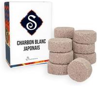 Charbon de bois pour encens [BLANC - NATURE] | Binchōtan japonais pour fumigation intense | Parfum enveloppant, Brûlage 20 Min, Sans Odeur Artificielle