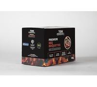 Charbon de Noix de Coco Tom- BBQ Briquettes - Boîte 4 KG - Qualité Premium