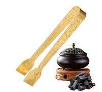 Charcoal Burner Tweezers - Long Metal Gripping Tool, Heat Resistant Small Tongs for Incense Charcoal Handling, Comfortable Hold Ash Tweezers, Precision Charcoals Clamp, Home Fragrance Tool