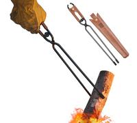 Charcoal Tongs - Charcoal Cherry Picker, Extra Long Grilling Tool For Outdoor Cooking, Handmade South African Rust, Resistantdurable Lightweight Charcoal's Clip For Grilling, Cooking, Barbecue