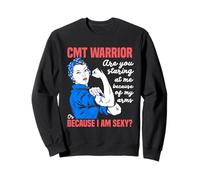 Charcot Marie Maladie Dent Staring Ruban Bleu CMT Warrior Sweatshirt