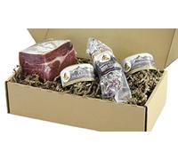 Charcuterie française, Colis Le Montagnard, Jambon et Saucisson Label Rouge, 2 terrines