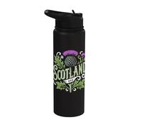 Chardon d'Écosse 843 Impression couleur vieillie Stainless Steel Insulated Water Bottle