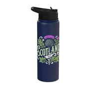 Chardon d'Écosse 843 Impression couleur vieillie Stainless Steel Insulated Water Bottle