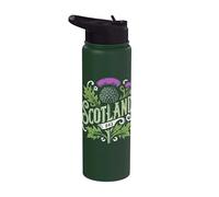 Chardon d'Écosse 843 Impression couleur vieillie Stainless Steel Insulated Water Bottle