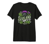 Chardon d'Écosse 843 Impression Couleur vieillie T-Shirt Haut de Gamme