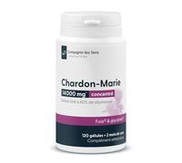 Chardon Marie Silymarine 264 mg par Jour - Titré à 80% - 14 000 mg Équivalent Graines - Foie et Glycémie - 2 Gélules par Jour - Gélules Végétales - Fabriqué en France - Compagnie des Sens Laboratoire