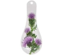 Chardon Motif Floral Blanc Violet Vert Mélamine Repose Cuillère Cuisine Salle à Manger Vaisselle