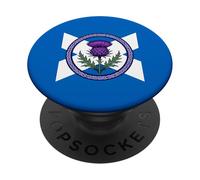 Chardon Violet et sel encadré par Celtic Knotwork PopSockets PopGrip Adhésif