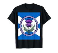 Chardon Violet et sel encadré par Celtic Knotwork T-Shirt