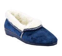 Charentaise Femme Pantoufle Premium - Ozabi - Modèle 215 Suapel Marine - Confortable et Fourrée 40