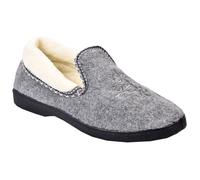 Charentaises Femme OZABI - Modèle 24K88R3 - Confortables et Fourrées - Gris 36
