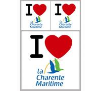 Charente Maritime (17) - 1fois 10cm - 2fois 5cm - Sticker/Autocollant