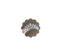 Chargances Diadème de princesse en cristal - Mini couronne argentée avec perles et strass - Serre-tête élégant pour mariage, bal, fête d'anniversaire - Accessoires de cheveux pour femmes et filles