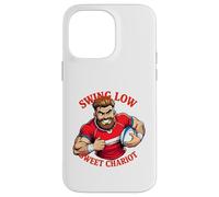 Charge de Rugby à Dessin animé Swing Low Power Run Coque pour iPhone 14 Pro Max