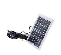 Charge extérieure imperméable de sortie CC panneau solaire portatif for le ventilateur surveillé réverbères avec la parenthèse et ligne 300CM Une énergie Efficace Fiable(5W 6V)