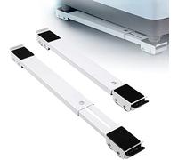 Charge maximale : 299,4 kg, support de rouleaux pour appareils lourds extensibles avec frein et levage, support de rouleaux de base robuste pour réfrigérateur, lave-vaisselle, sèche-linge (blanc)
