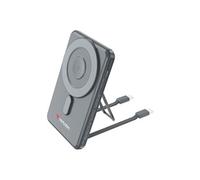 Charge 'n' Go - Banque d'alimentation sans fil - magnétique, avec support - 5000 mAh - 20 Watt - 2.4 A - PD 3.0, QC 3.0, Apple 2.4A, USB BC 1.2, AFC