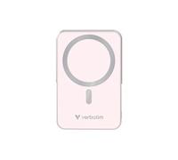 Charge 'n' Go - Banque d'alimentation sans fil - magnétique, avec support - Li-pol - 10000 mAh - 20 Watt - 3 A - PD (24 pin USB-C) - rose