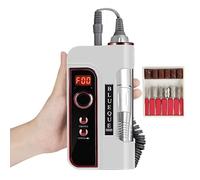 Charge Portable Pour Perceuse à Ongles 50 W, Polisseuse à Ongles électrique à Test écrit De 35 000 Tr/min, Mini Ponceuse à Ongles Portable,White