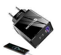 Charge rapide 3.0 Prise murale | Adaptateur mural USB de 40 W avec 3 ports - Accessoires pour téléphone avec protection contre les surtensions et la surchauffe pour voyages, maison, bureaux résidents