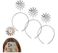 Chargement du bandeau créatif/épingle à cheveux, du cerveau Chargement des accessoires de cheveux, du bandeau de chargement en rotation, des accessoires de cheveux en court-circuit (A,3pcs)