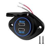 Chargement plus rapide de la voiture : chargeur USB, prise de charge rapide, port de conception de lumière LED, concentrateur d'énergie intelligent pour plusieurs appareils, adaptateur compact à