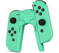 Charger Compatible with Joy Con for Nintendo Switch and OLED Model,Charging Grip Handle,Comfort V-Shaped Game Controller with LED Indicator,USB Type-C,Green