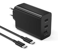 Charger For Samsung Usb C Fast Charger 3 Ports 1x Usb-C 65w, 1x Usb-C 25w, 1x Usb-A 15w, With 1.8m Double C Cable Ep-T6530 Ep-T6530nbegww Power Supply Pd 3.0