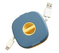 Charger Organizer - With Phone Stand 2-in-1 Storage Holder | Comfortable Charging Cable Holder Electronic Cord Organizer - For Electronics USB Earphones Laptop Daily Travel Office Work Airplane, bleu