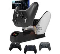 Charger Stand for Google Stadia works as a docking station for all Type C controllers-Jet Black Edition