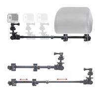 ChargerCity Support télescopique à Double Poteau pour Toutes Les caméras GoPro Hero Session Akaso Apeman Roam ICEFOX Yi 4K Action Cam pour enregistrer des vidéos de Course sur Piste de Course