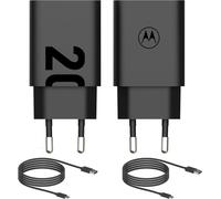 Chargers - 2-20W Turbopower Pack - Chargeur Mural/Adaptateur Secteur avec câble USB-C de 1 m.
