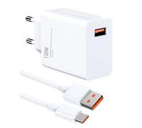 Chargeur 120w Xiaomi Rapide avec Câble USB-C 1m pour Xiaomi 14T Pro/14 Ultra/13T Pro/12T Pro/POCO X7 Pro/12S Ultra/Redmi Note 14/13 Pro/12/11 Pro et Plus - Chargeur Turbo et Transfert de Données