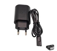 Chargeur 12V pour Rasoir Braun, Cordon d'Alimentation de 1,5m et Brosse | Câble de 1,5m pour Rasoir Braun, Alimentation Secteur de Sortie 12V 400mA, Protection Thermique, Brosse de Nettoyage