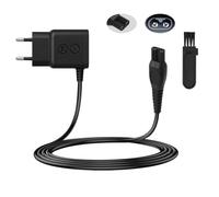 Chargeur 15V HQ8505 pour Rasoir Philips - Câble d'Alimentation Compatible Séries 3000 5000 7000 9000, HC5630 MG5750 MG7745 QP6510 QP6651 BG5020, Adaptateur Tondeuse Barbe avec Brosse de Nettoyage