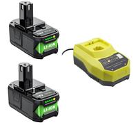Chargeur 18v avec Batterie 8,0Ah pour Ryobi, Battery One+ P108 P109 P102 P103 P105 P107 RB18L50 RB18L40 RB18L25 RB18L15, Alimentation P117 avec Batterie de Remplacement 18V 8000mAh