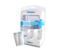 Chargeur + 2 batteries blancs pour Wii