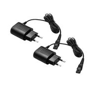 Chargeur 2 Broches, Adaptateur Secteur UE, Compatible Avec Les Rasoirs Philips HQ8505/6070/6075/6090, Câble De Charge 15 V.(2pcs)