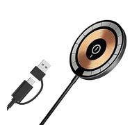 Chargeur 2 en 1 - 15 W - Magnétique sans fil - Station de charge inductive - Interface USB de type C pour Huawei Samsung