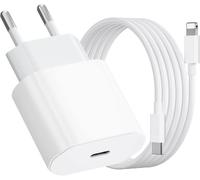Chargeur 2 mètres USB C USBC - 25W rapide type C adaptateur secteur USB mural + câble type C vers lightning - pour iPhone APPLE