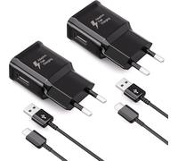 Chargeur 2-Pack Avec Câble De Charge Usb Type-C Câble De Charge Rapide Pour Samsung Galaxy S8 S8+ S9+ S10 S10 Plus S10e A50 A51 A40 A30 A32 A42 5g, Chargeur Rapide De Remplacement[Pop943883]