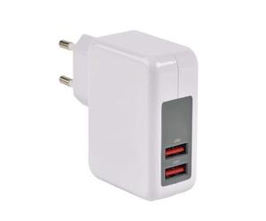 Chargeur 2 USB-A - 17W - 2P sur secteur - 8203