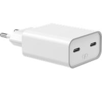 Chargeur 2 USB C 45W (20+25W) Power Delivery Blanc + Garantie à vie Force Power Lite